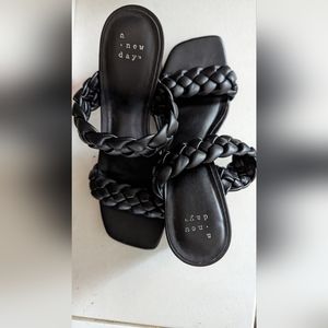 A New Day Black braided sandals